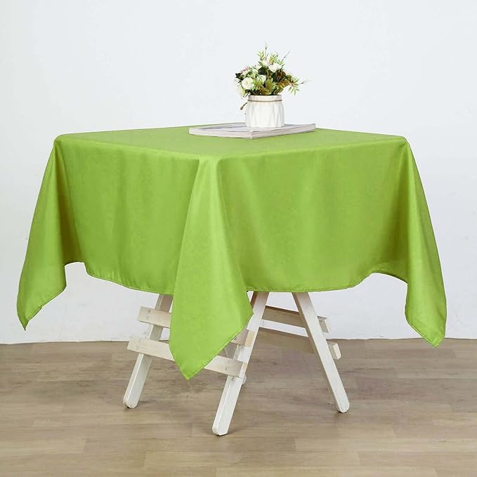 Efavormart 54x54 Lime Green Wholesale Linens Seamless Polyester Square Linen Tablecloth for Wedding Banquet Party Restaurant