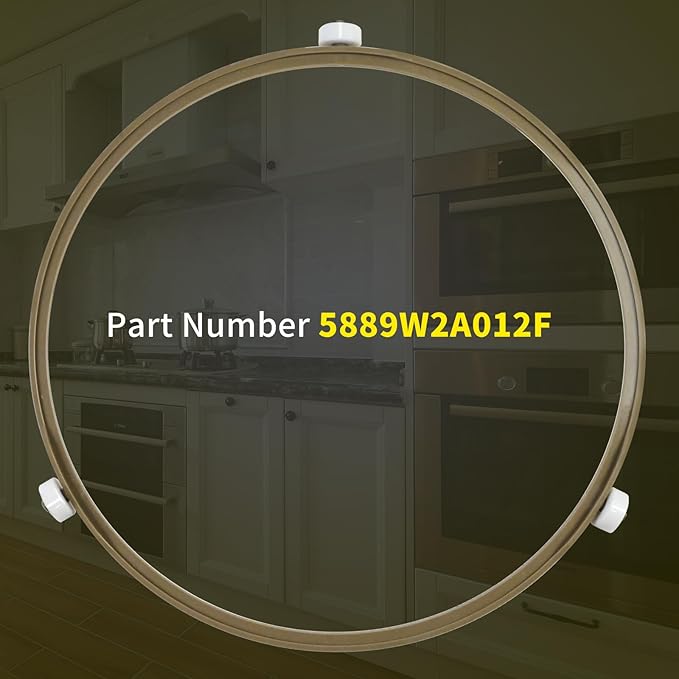 5889W2A012F, 5889W2A012D, 5889W2A012P Microwave Oven Turntable Rotating Roller Support Ring 9.5 inch, Compatible with 12.75 inch LG Electronics Microwave Oven Works with Glass Turntable Tray, Gray