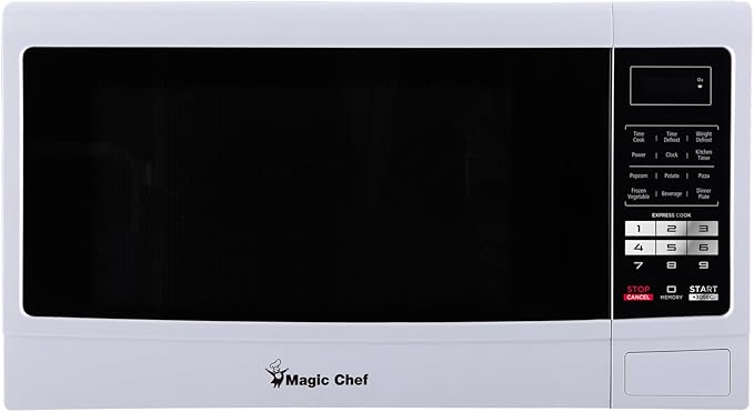 Magic Chef Countertop Microwave Oven, Small and Compact, 1100 Watt, 1.6 Cu Ft, White