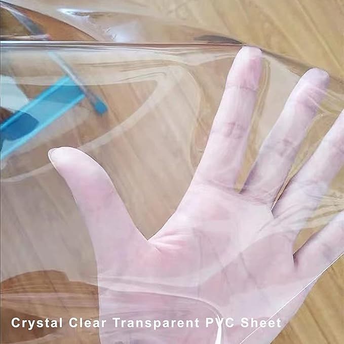 Pioggia Clear Tablecloth Protector Rectangle Waterproof Oil-Proof Plastic Table Cloth Wipeable PVC Table Cover for Indoor and Outdoor (Clear, 60 x 120 Inch)
