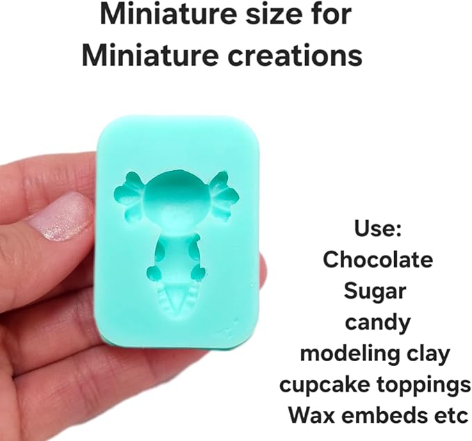 Axolotl Silicone mold Axolotl Earring ssilicone mold miniature axolotls mold Flexible mold NC060 candle embeds silicone mold soap making mold polymer clay mold
