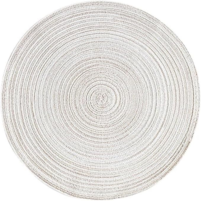 Table Mats Coasters Pad Round Stand for Mugs Anti Slip Drink Insulated Placemats Kitchen Furniture Doily(Beige 18cm)