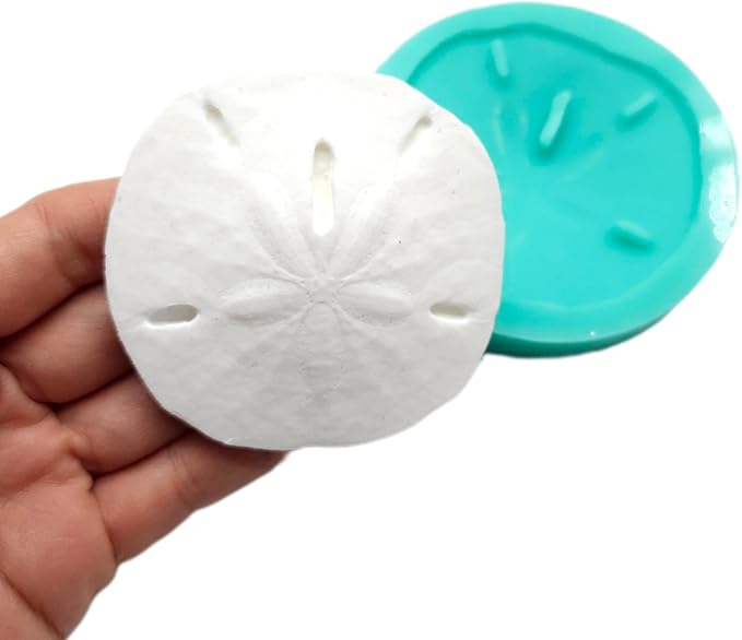 Natucraft Sand Dollar Silicone Mold - Under the Sea Animal Silicone Mold - Candle, Dessert Wax Melts, Soap Making Mold - NS046 (Model A)