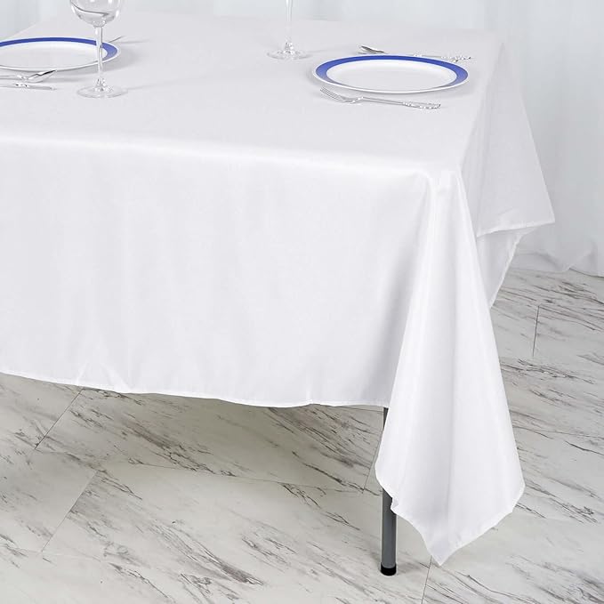 Efavormart 70" Square Linens Wholesale Linens Polyester Square Linen Tablecloth for Wedding Banquet Party Restaurant - White
