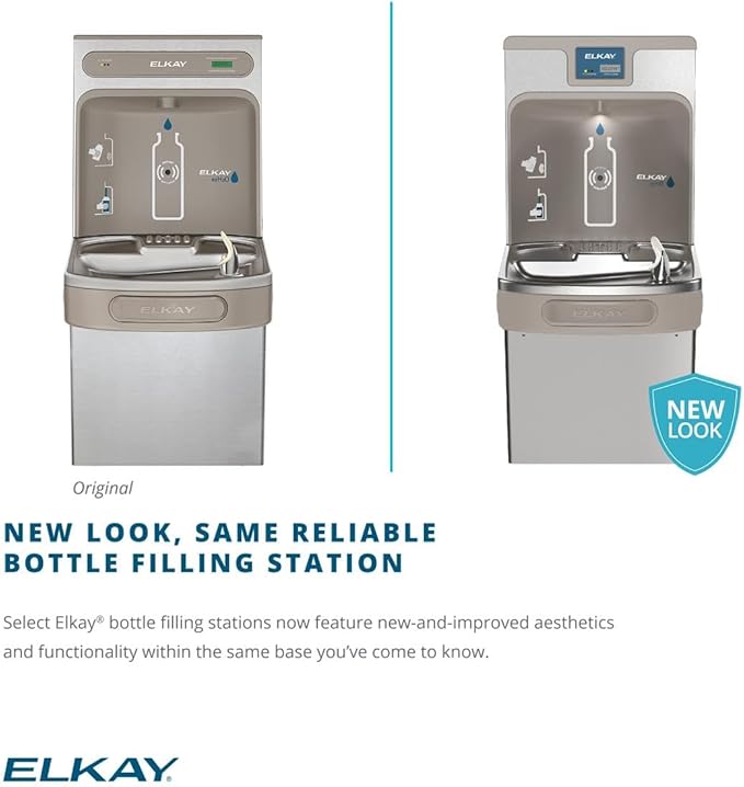 Elkay LZSTL8WSVRSK Bottle Filling Station and Cooler, 19" X 40" X 37", Stainless Steel