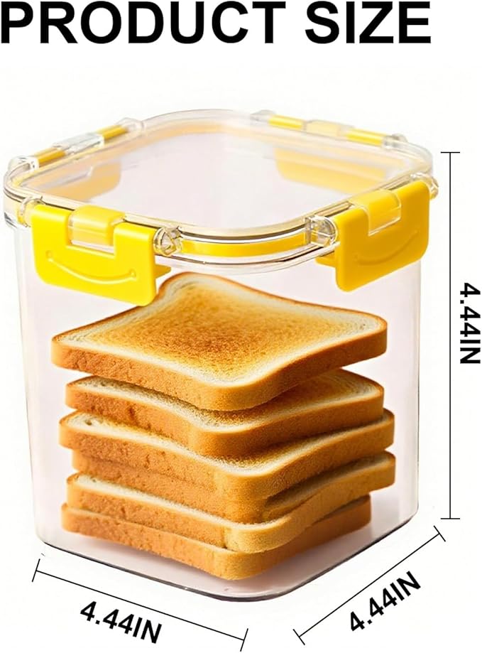 Small Bread Box for Kitchen Airtight Bread Storage Box Container with Lid Perfect for Homemade Bread and Baked Bread