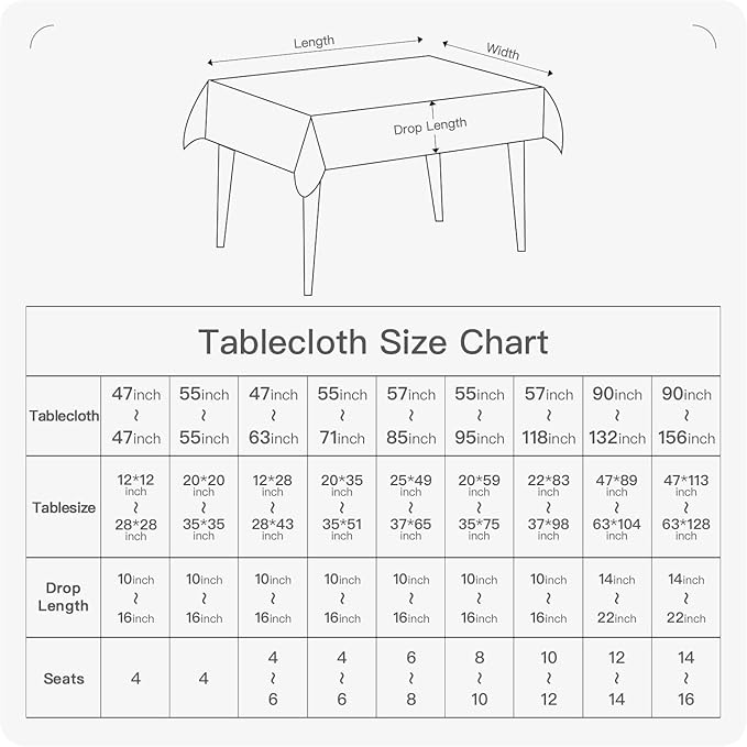 BALCONY & FALCON Rectangle Tablecloth Washable Wrinkle Resistant and Water Proof Table Cloth Decorative Linen Fabric Tablecloths for Dining Parties Kitchen Wedding and Outdoor Use (Lavender, 55x70)