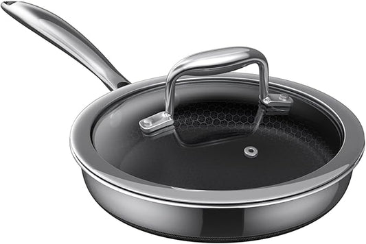 MOMOSTAR Hybrid Nonstick 8-Inch Frying Pan - Induction Cookware for Easy Cooking