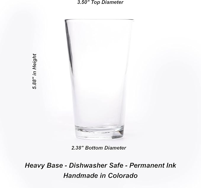 Black Lantern Double Exposure Mountain Bike Pint Glasses – Set of 2 16oz Beer Glasses for MTB Riders & Outdoor Adventure Lovers