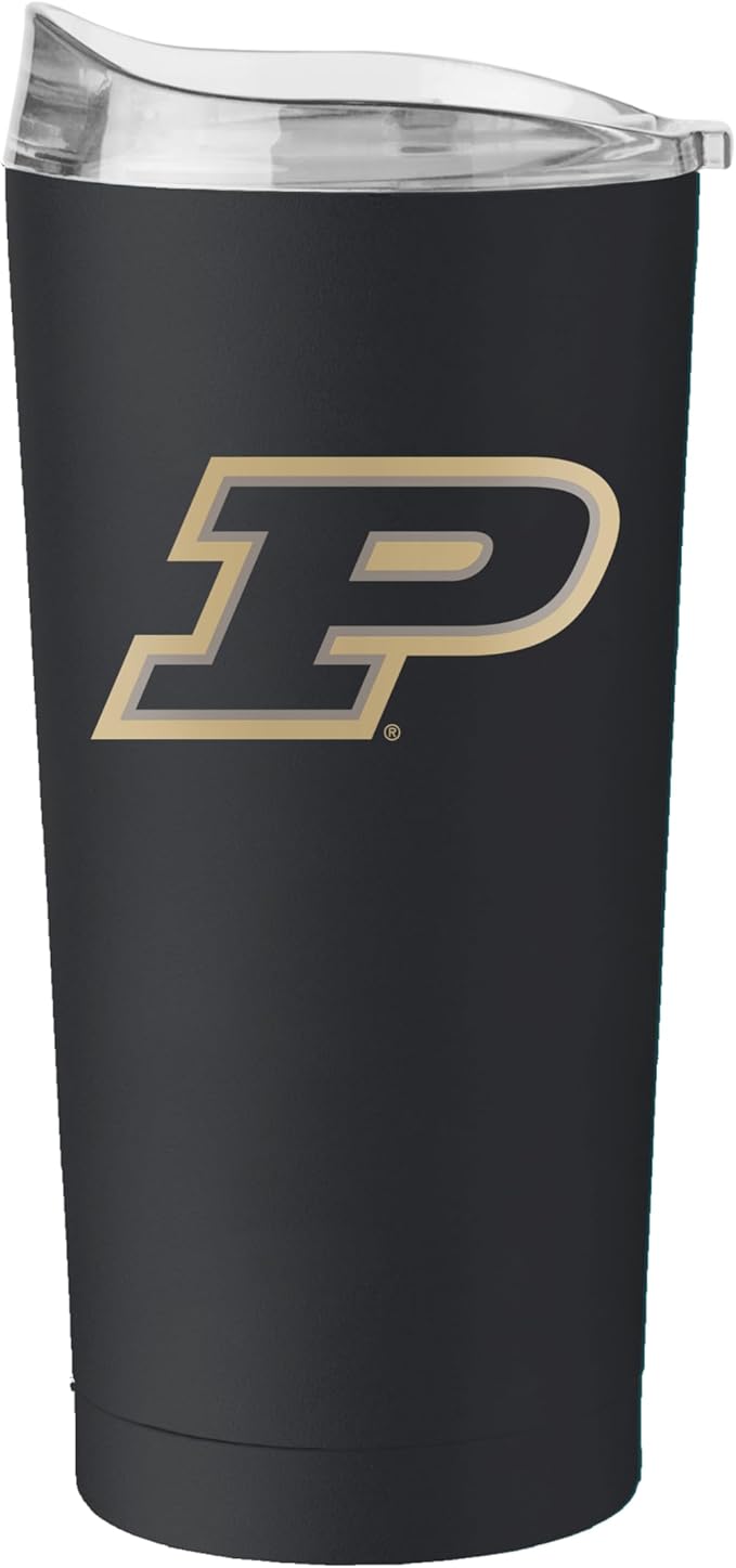 Logo Brands NCAA 20 oz Powder Coat Stainless Tumbler -Double-Wall Insulated Everday Tumbler for Hot or Cold Drinks, High Lip Lid, Team Color