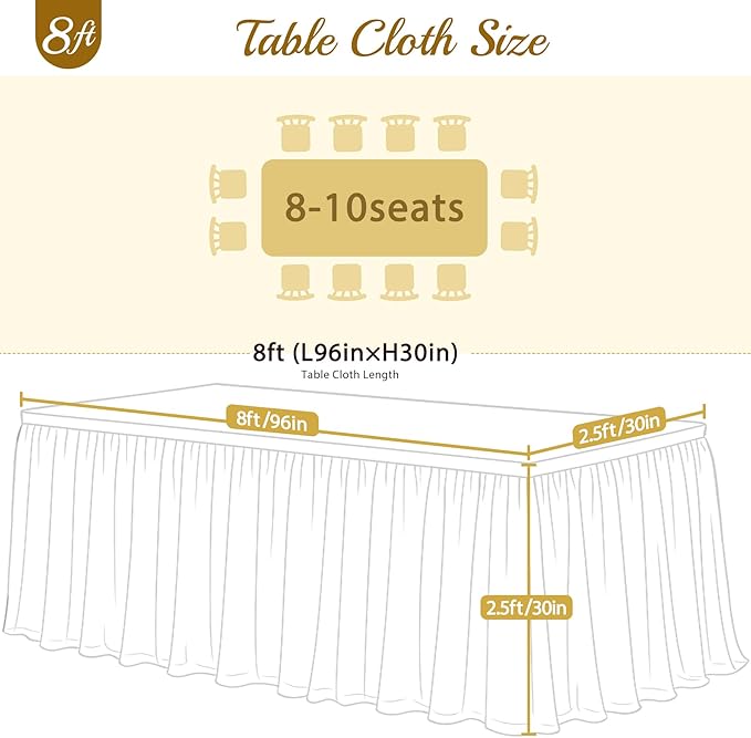 2 Pack Yellow Tulle Tablecloth for 8 Foot Rectangular Tables 8ft Yellow Rectangle Table Cloths Wrinkle Free Table Cover with Tutu Skirt for Birthday Cocktail Banquet Buffet Lemon Fruit Party Decor