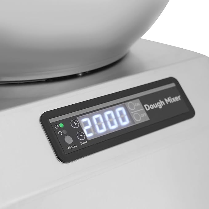 Bepritm Electric Dough Mixer, 1500W Commercial Pizza Dough Maker Machine with Bidirectional Rotation & Timer, 8KG/17.6LBS Dough Kneading Machine for Bakery, Pizza, Bread Dough, Home Use