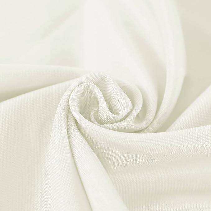 Fokitut 12 Pack Waterproof Rectangle Tablecloth, 90x132 Inch,Stain Resistant and Wrinkle Polyester Table Cloth, Fabric Table Cover for Kitchen Dining, Wedding, Party, Holiday Dinner-Ivory