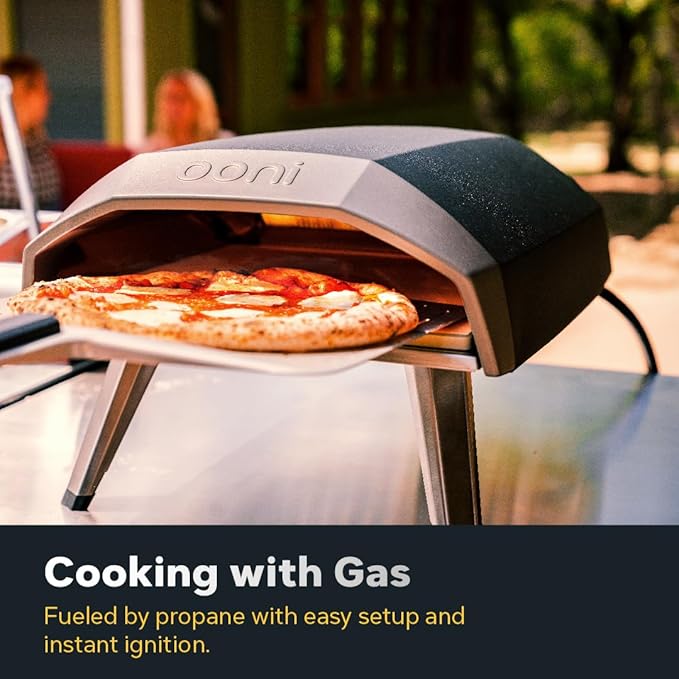 Ooni Koda 12 Gas Pizza Oven – 12" Standard Outdoor Pizza Oven, Includes 28 mBar Regulator and Gas Hose, Propane Grill Reaches 950°F