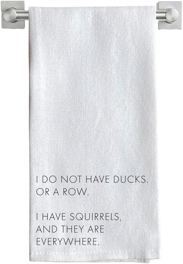Funny Kitchen Towel for Drying Dishes and Hands - 20"x25" Soft Tea Towel (I Have Squirrels)