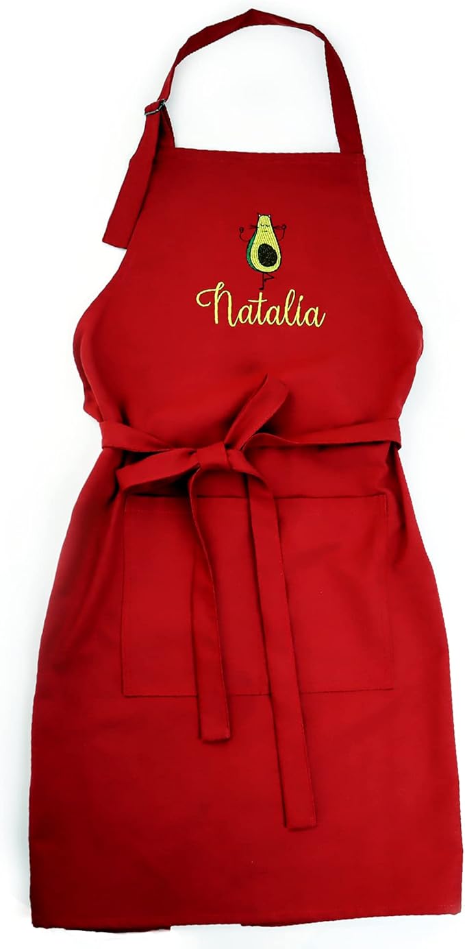 Kids Apron - Embroidered Personalized Cooking Custom Apron with Name, Adjustable, Cotton, with Pockets, for cooking