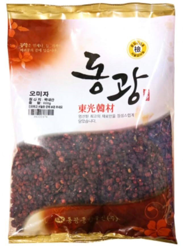 Donggwang Dried Omija (Schisandra) Tea 600g (21.16oz) – Korean Healthy Herbal Five-Flavor Berry 오미자
