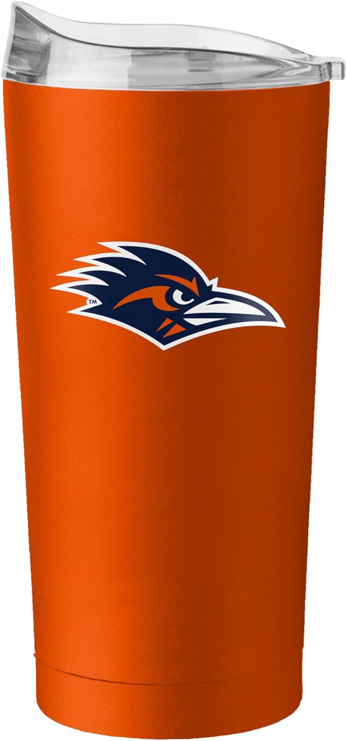 Logo Brands NCAA 20 oz Powder Coat Stainless Tumbler -Double-Wall Insulated Everday Tumbler for Hot or Cold Drinks, High Lip Lid, Team Color