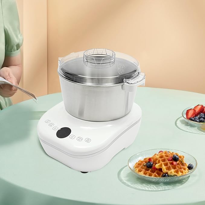 5L Electric Dough Maker with Ferment Function, Dough Mixer Machine Kitchen Flour Kneading Machine Bread Dough Maker for Baking Bread Dough&Pizza Dough (White)