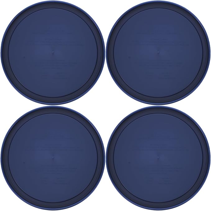 Pyrex 7402-PC 6/7-Cup Blue Replacement Lid for 7402 Sculpted Mixing Bowl & 7203 Bowl (4-Pack) - Made in the USA