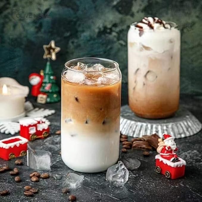 2pcs Can Cola Cup Shaped Tea Juice Milk Glass Cup Coffee Mug Wine Glass Drink Cup Glass Drinkware
