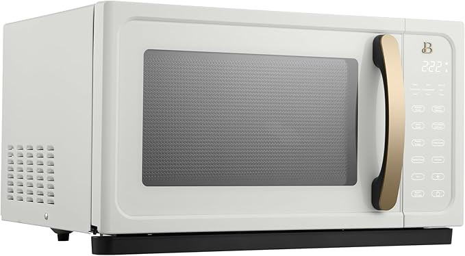 Beautiful 1.1 Cu ft 1000 Watt, Sensor Microwave Oven, White Icing by Drew Barrymore