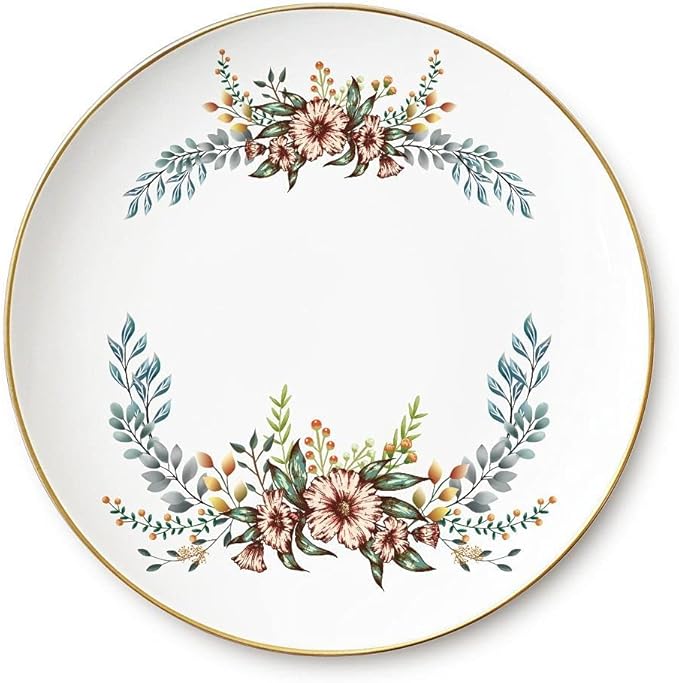 Plate Set Vintage Ceramic Plate Western Steak Plate Cutlery