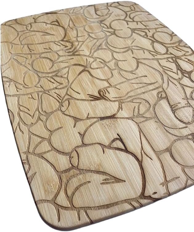 5.5" x 8" Cockcuterie Bamboo Cutting Board