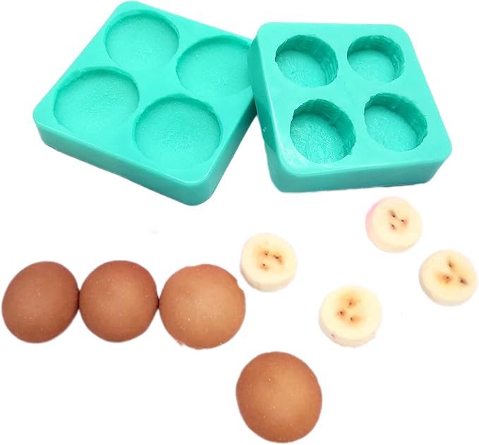 Natucraft Vanilla Wafer and Banana Silicone Molds - DIY Banana Pudding Mini Cookies Cereal Silicone Mold - Wax, Resin, Soap Mold - Realistic Flexible Mold - Cereal Candle