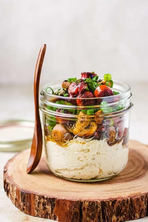 Le Parfait Familia Wiss Terrine Wide Mouth French Glass Jar w/Airtight 2-Piece System Gold Lids | Ideal for Food Storage, Canning, Meal Prep, Cake Jar & DIY Crafts | 16oz Pint (Pack of 6) 500ml