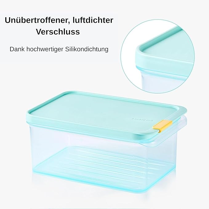LocknLock HFL106 Freezer Fit Plastic Food Storage Container with Lid for Kitchen, Lunch, Meal Prep, and Leftovers, BPA-Free, Airtight, Leakproof, Microwave, Dishwasher-Safe, 3.5L