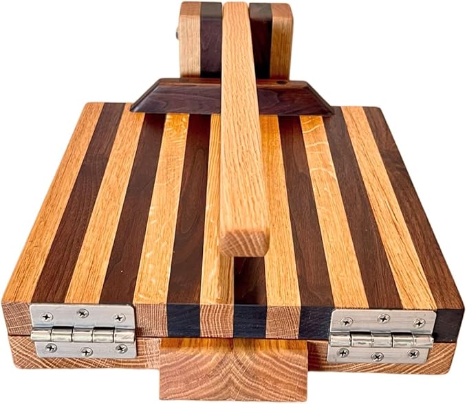 11.5 Inch Oak & Walnut Tortilla Press – Handmade Hardwood Tortilla Maker by Central Coast Woodworks