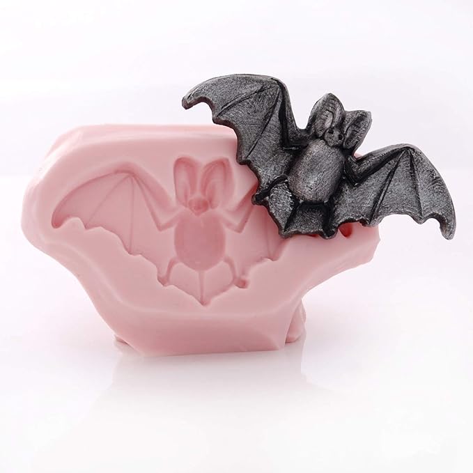 Bat Silicone Mold Fondant Candy Resin Clay Mould Creates a Small Flat Backed Bat Perfect Size for Candy Cupcake Toppers Jewelry