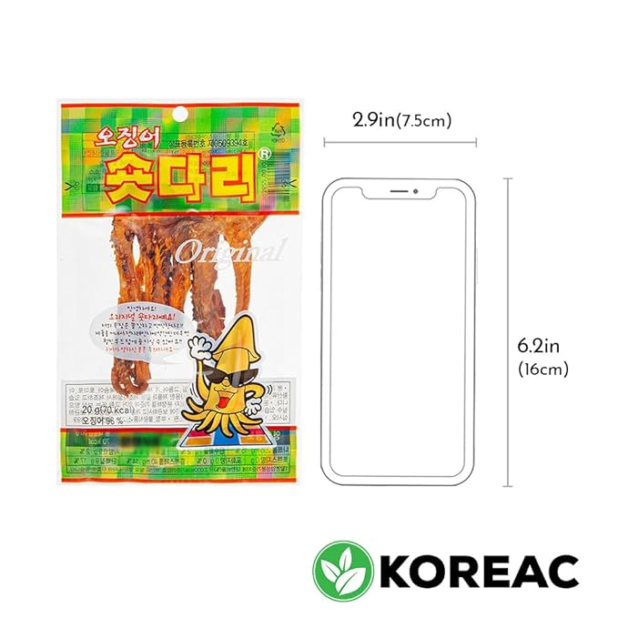 KOREAC_ Korean Food Korea Dried Squid Legs 20g x 10ea 오징어 숏다리
