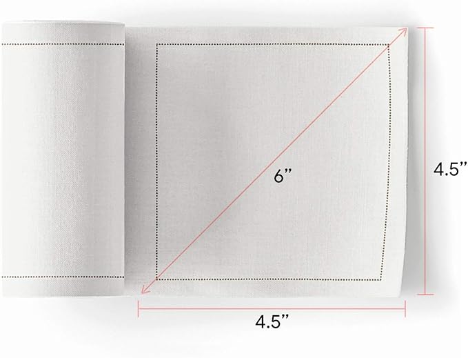 MY DRAP Basics Cotton Cocktail Napkin, 2 Packs of 50 Per Roll, Cream, 4.3 x 4.3 Inch