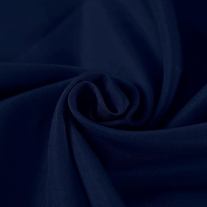 6 Pack Rectangle Tablecloth 60 x 120 Inches Navy Table Cloth Stain and Wrinkle Resistant Washable Polyester Fabric Table Cover for Party, Wedding and Banquet Decoration