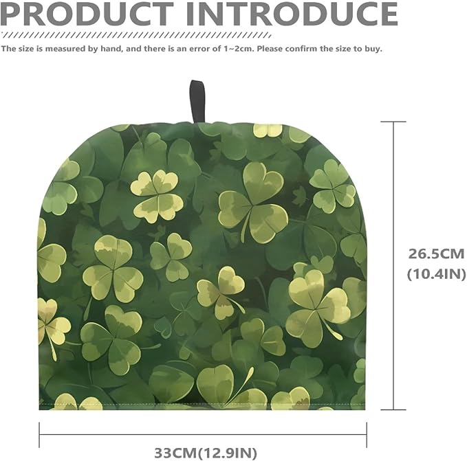 Lucky Shamrock Tea Cozy for Teapot Insulated Spider Tea Cozies Covers Soft & Washable Green Teapot Insulation Cover Small Breakfast Warmer