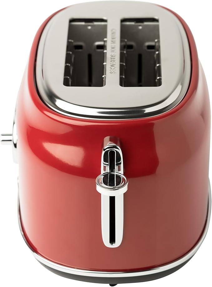 Haden Dorset 2 Slice Wide Slot Stainless Steel Toaster with Adjustable Browning Control & Non-Slip Feet, Putty & Chrome