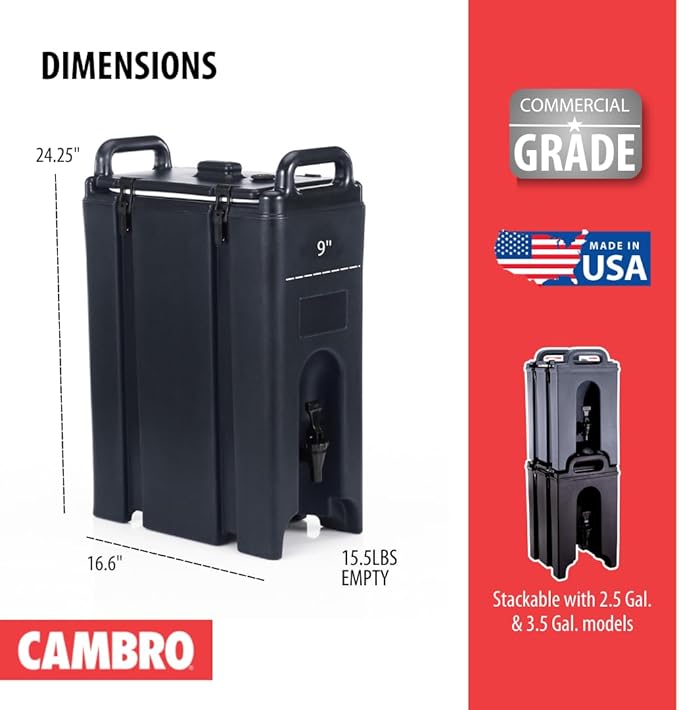 Camtainer 5 Gallon Capacity Black