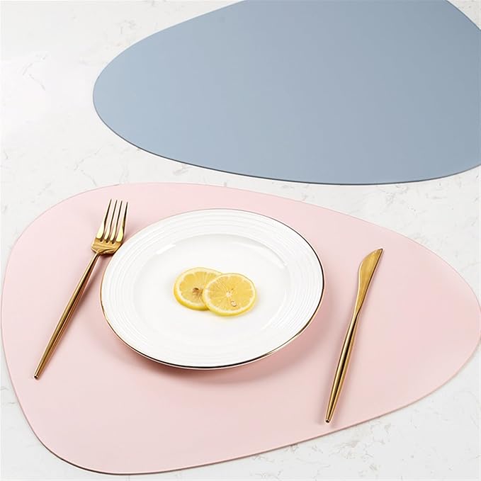 PU Placemats for Table Waterproof Non-Slip Coaster Leather Place Kitchen Accessories Pad Cup Wine Mat(Green,36.8cm x 45cm)
