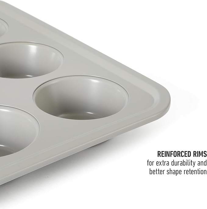 Calphalon Legacy 12 Cup Nonstick PFA Free Cupcake Muffin Pan - Taupe