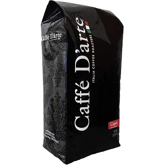 Caffe D'arte Abruzzo Whole Bean Coffee, Medium Roast, Earthy & Winey Notes, Crafted for Drip – Fresh Roasted in Seattle - 12 Ounce (1 Pack)