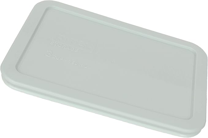 Pyrex 7210-PC 3 Cup Muddy Aqua Food Storage Replacement Lids (6-Pack) - Made in USA