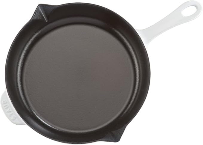 Staub Cast Iron 10-inch Fry Pan - White, Made in France