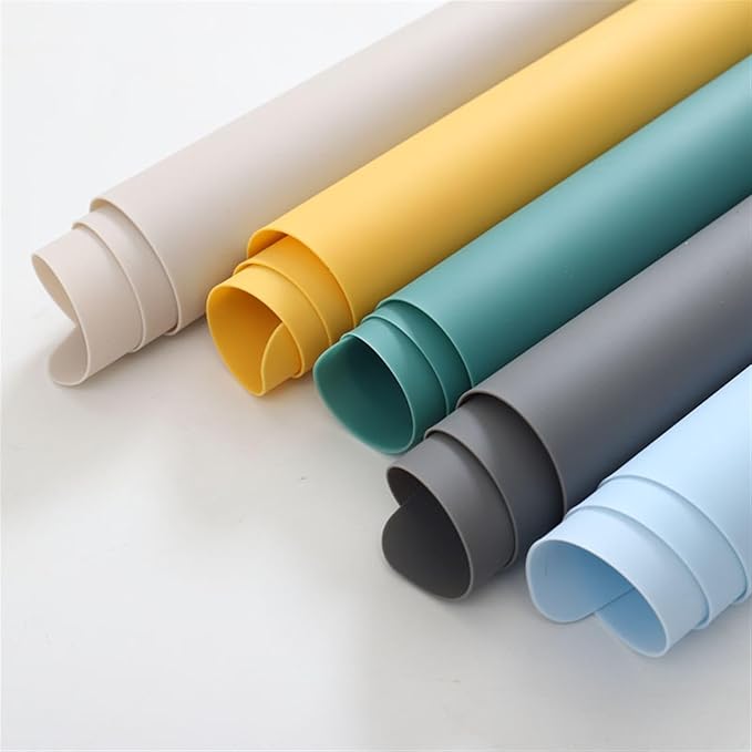 Silicone Placemat Food-Grade Non-Slip Waterproof Dining Stain Table Mat Heat Dishwasher Safe(Dark Grey)