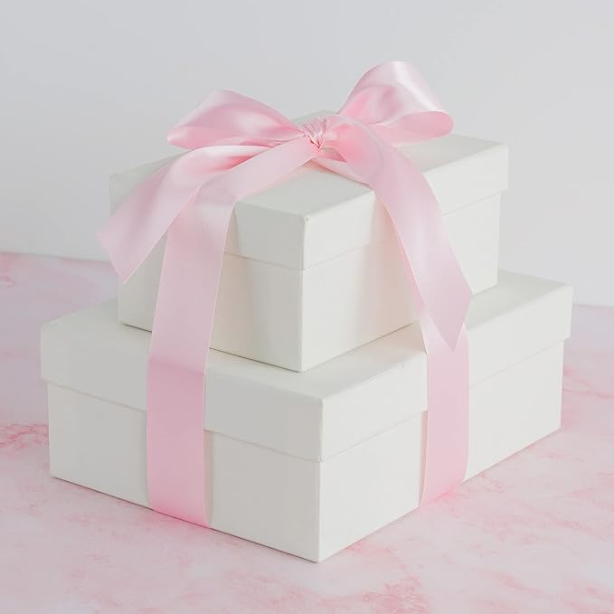 MEEDEE Pink Satin Ribbon 1-1/2 Inch Pink Ribbon Lux Double Faced Satin Ribbons by 50 Yards Polyester Satin Ribbons for Crafts, DIY Crafts, Weddings, Flower Bouquet, Holiday Decorating