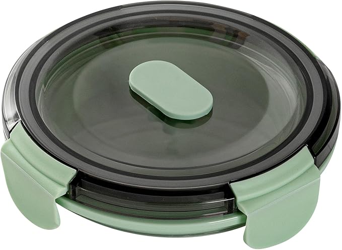 Restaurantware-Fresh Hero 13.6 Ounce Storage Containers, 20 Durable Airtight Food Containers - Microwavable, Freezable, Green Plastic Collapsible Container, Dishwashable, With Vented Lids