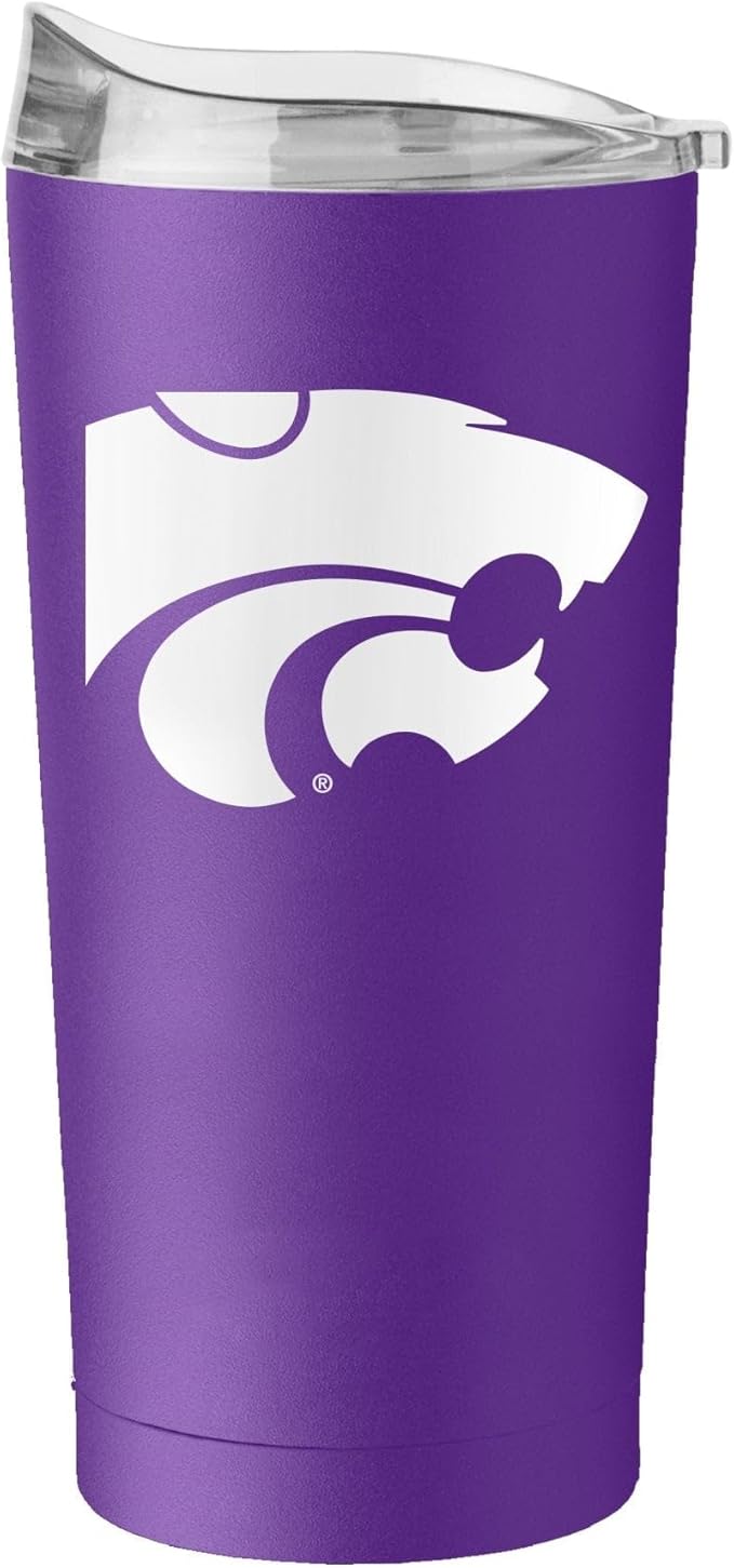 Logo Brands 20 oz Powder Coat Tumbler- Insulated Tumbler with Lid for Water, Iced Tea or Coffee, Smoothie and More