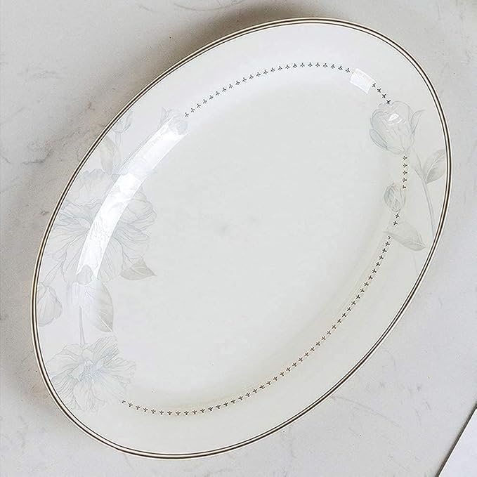 Dinnerware Set, Plates and Bowls Sets, Plate Sets with Dinner Plate, Porcelain Dessert Plate, for Parties, Celebrations, Family Celebrations(60 piecesB)