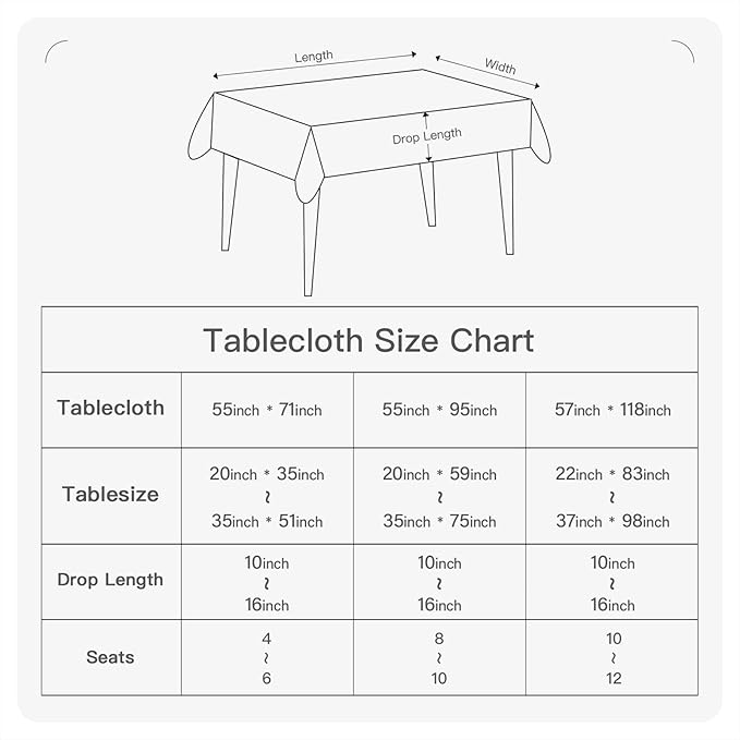 BALCONY & FALCON Rectangular Table Cloth Water Resistant Washable Double-Sided Usable Peach-Skin Fabric Tablecloth for Weddings Holidays Dining Banquets Gardens(Black and Red, 57x118)